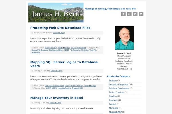 Prose theme site design template sample