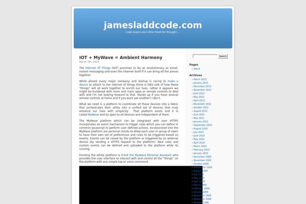 Default theme site design template sample