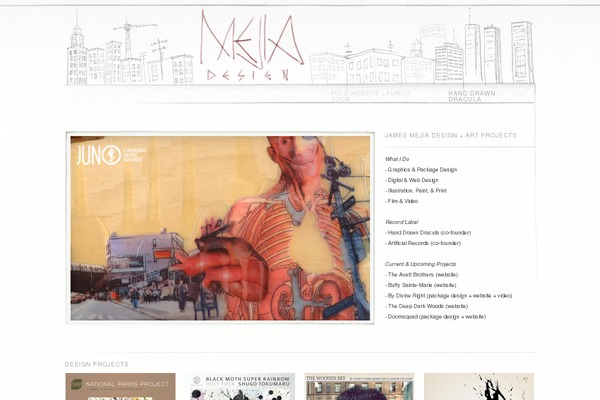 jamesmejia.com site used Clearly Modern