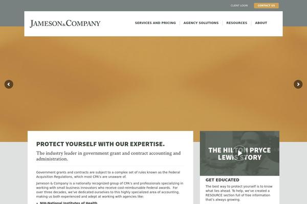 Elements theme site design template sample