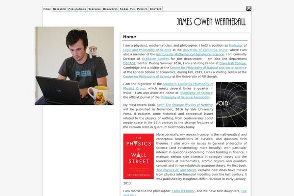 jamesowenweatherall.com site used Whitepress