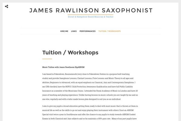 jamesrawlinson.org site used Klean