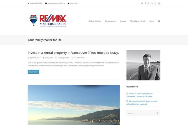 Total theme site design template sample