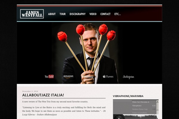Site using ArtistDataPress plugin