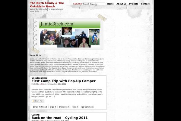 jamiebirch.com site used Travelgrunge