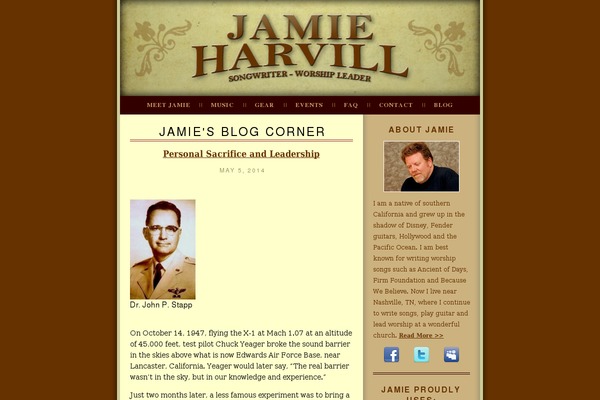 jamieharvill.com site used Jamie