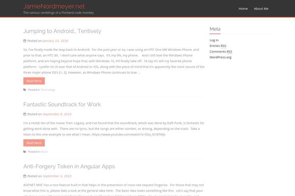 jamienordmeyer.net site used AccessPress Staple