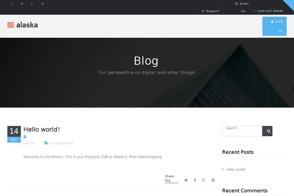 Stack theme site design template sample