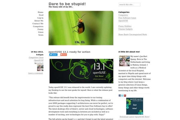 Site using About Me 3000 widget plugin