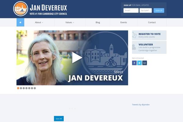 Candidate theme site design template sample