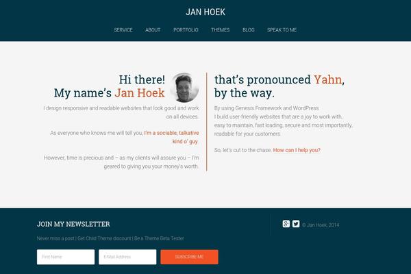 janhoek.com site used Jan