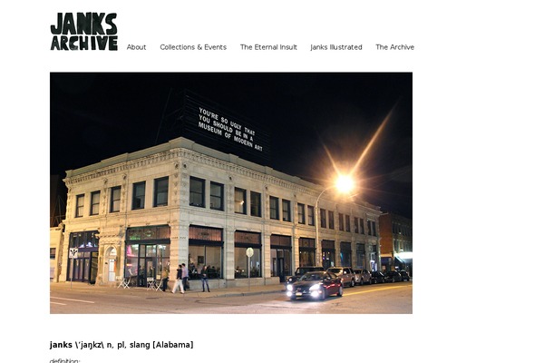 janksarchive.org site used Portfolio Press