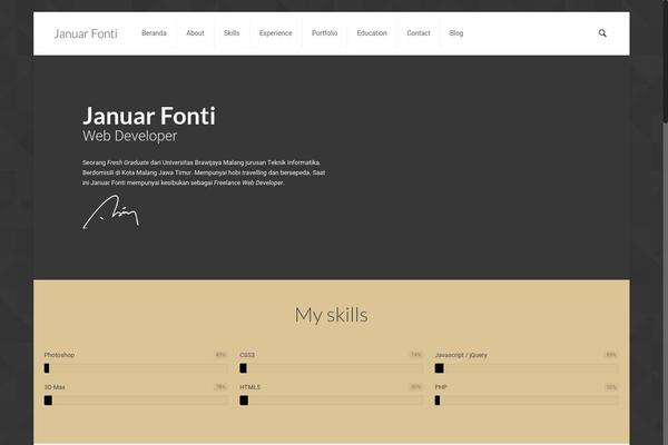 Zefir theme site design template sample