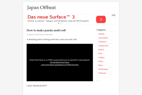 Prose theme site design template sample