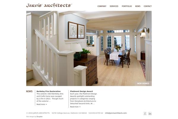 Jarvis theme site design template sample