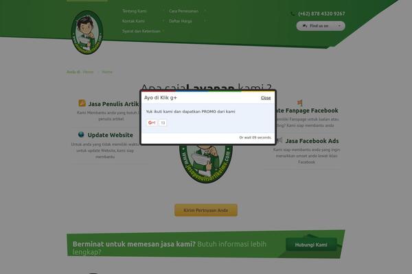 Site using Google-sharelock plugin