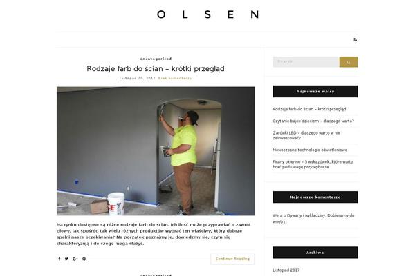 Olsen Light theme site design template sample