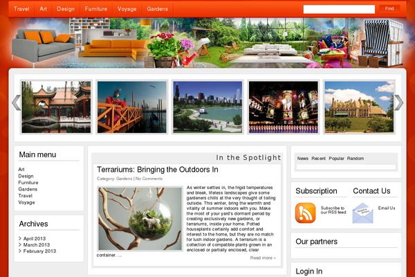 Sabrina theme site design template sample