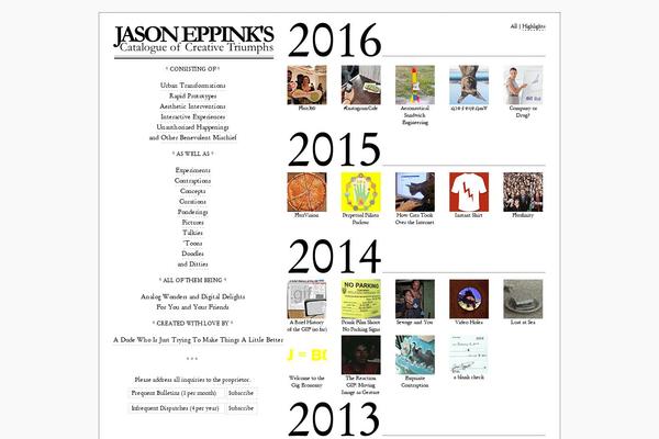 jasoneppink.com site used Catalogue