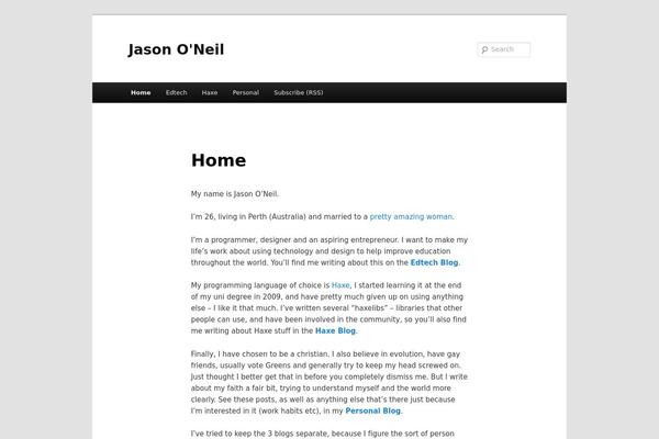 Twenty Eleven theme site design template sample