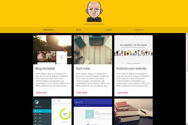 Ink theme site design template sample