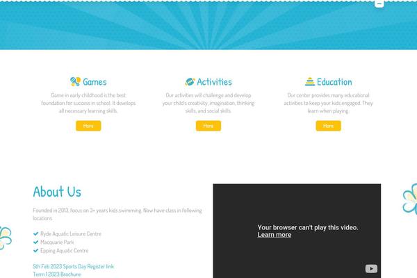 Kiddy theme site design template sample