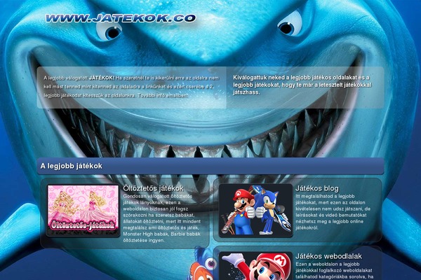FunGames theme site design template sample