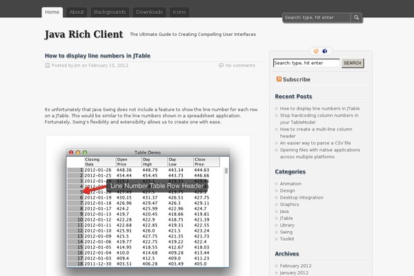zBench theme site design template sample