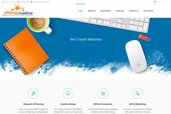 Jupiter theme site design template sample