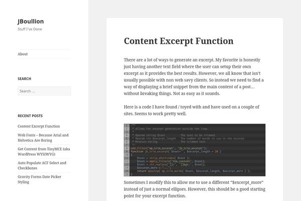 Twenty Fifteen theme site design template sample
