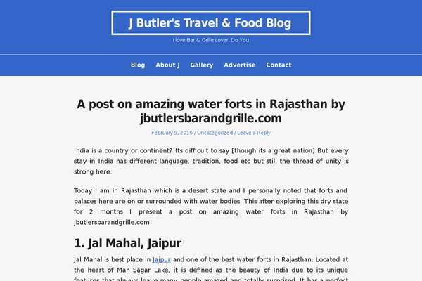 jbutlersbarandgrille.com site used Stork