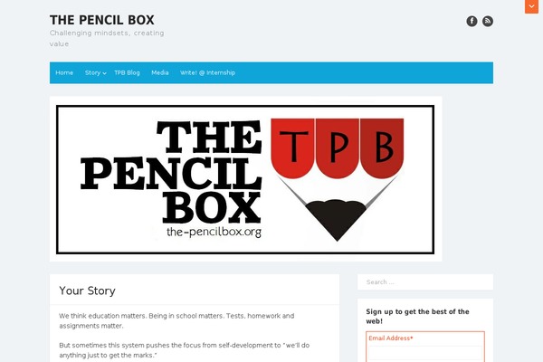 The Box theme site design template sample