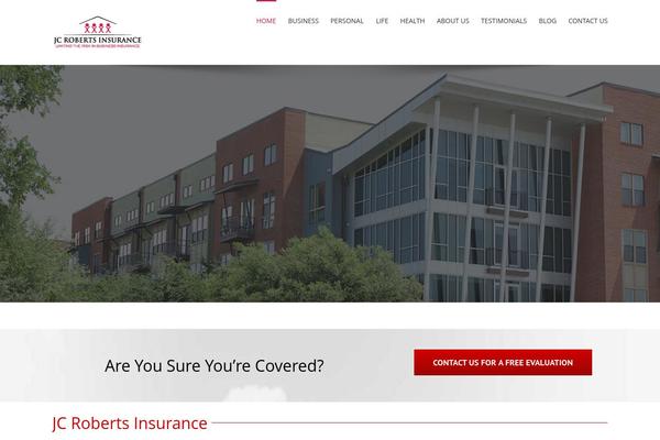 jcrobertsinsurance.com site used Avada3.8.4