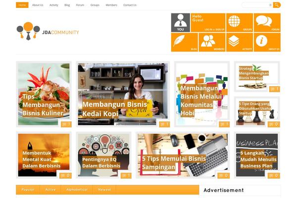 OneCommunity theme site design template sample