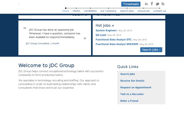 Site using IvyCat AJAX Testimonials plugin