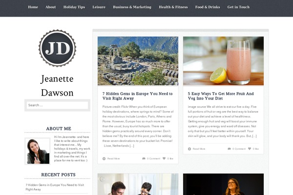 Nomad theme site design template sample