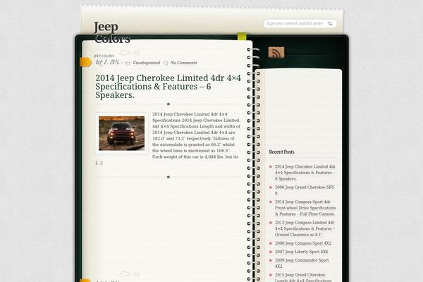 Diary theme site design template sample