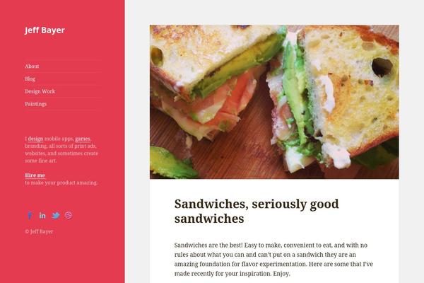 Twenty Fifteen theme site design template sample