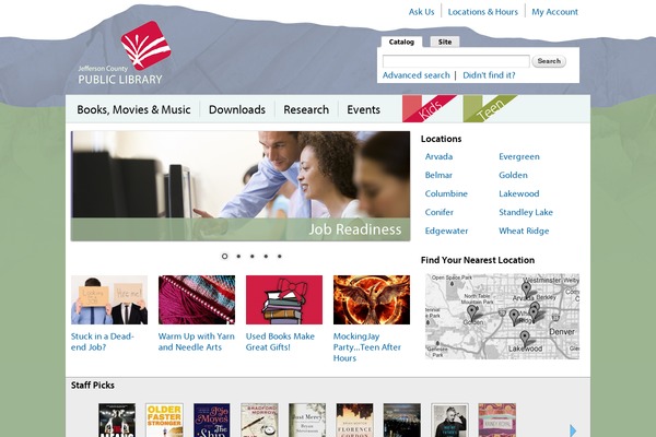 Bibliocommons theme site design template sample