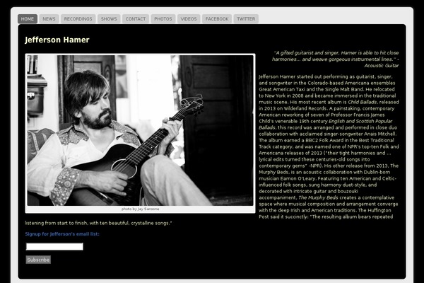 Site using ArtistDataPress plugin