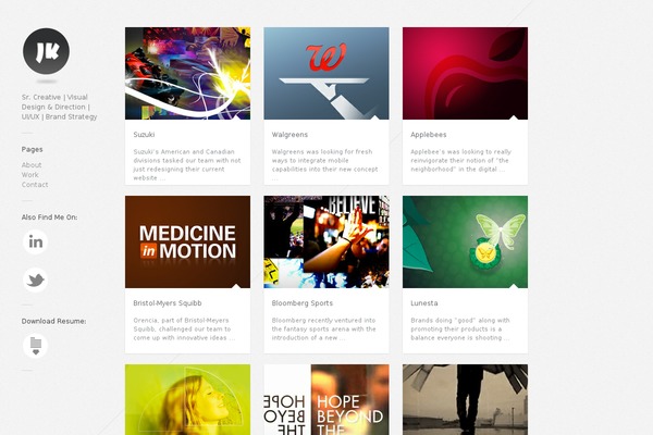 Gridlocked theme site design template sample