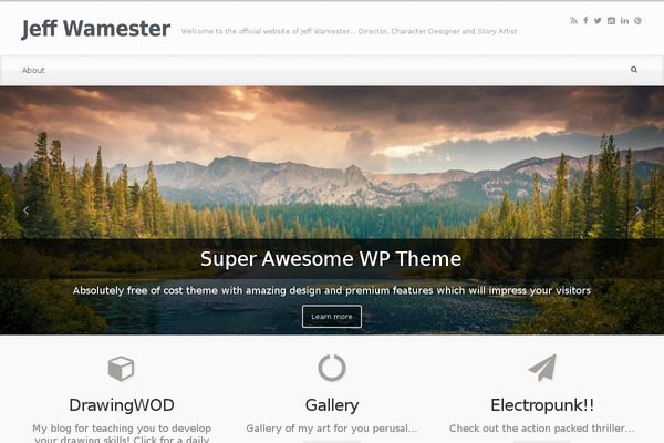 evolve theme site design template sample