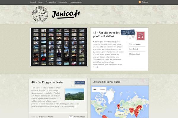 Postcard theme site design template sample