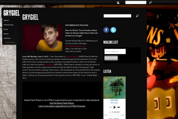 Sideways theme site design template sample