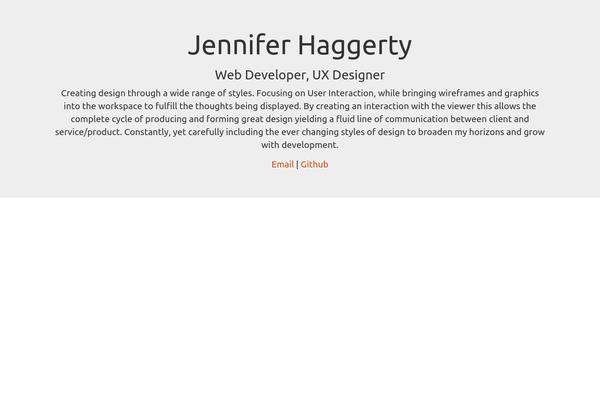 jenniferhaggerty.com site used Dimsemenov-touchfolio-c3d30d9