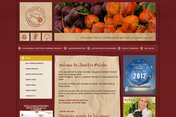 Jennifer theme site design template sample