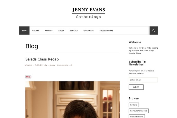 Ingredients theme site design template sample