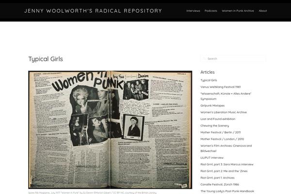 jennywoolworth.com site used Wire