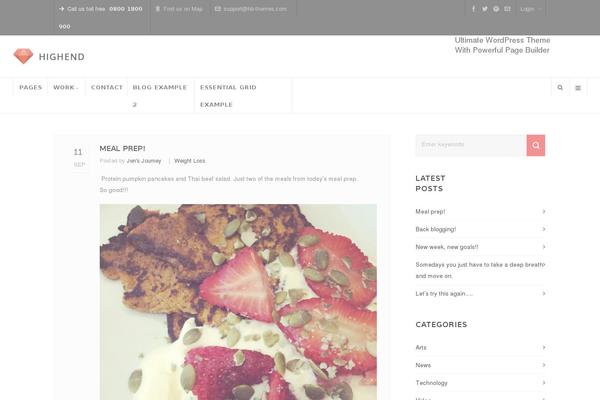 Highend theme site design template sample