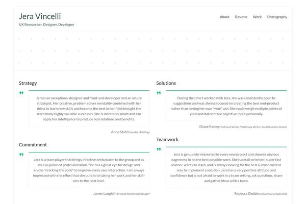 jeranine.com site used Spacious